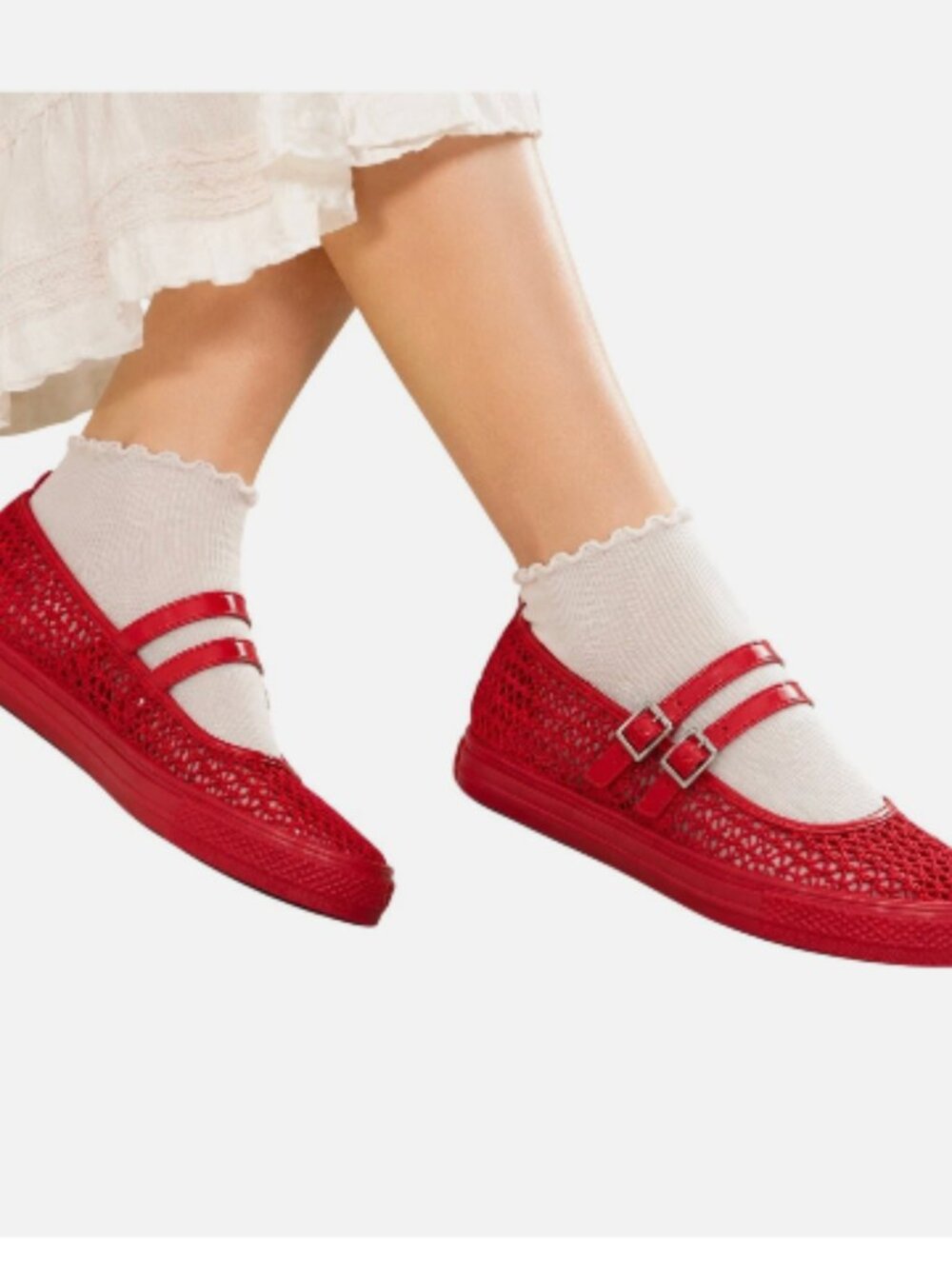 NEW Converse Chuck Taylor All Star Dainty Mary Jane Knit Women  Red A16568C 9.5